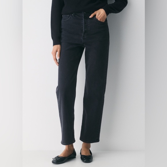 Denim Forum Denim - Aritzia Denim Forum The Arlo Hi-Rise Straight Jean Black Eyeliner